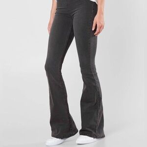Free People pull on High-Rise Flare Jeans in Charcoal size 30